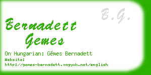 bernadett gemes business card